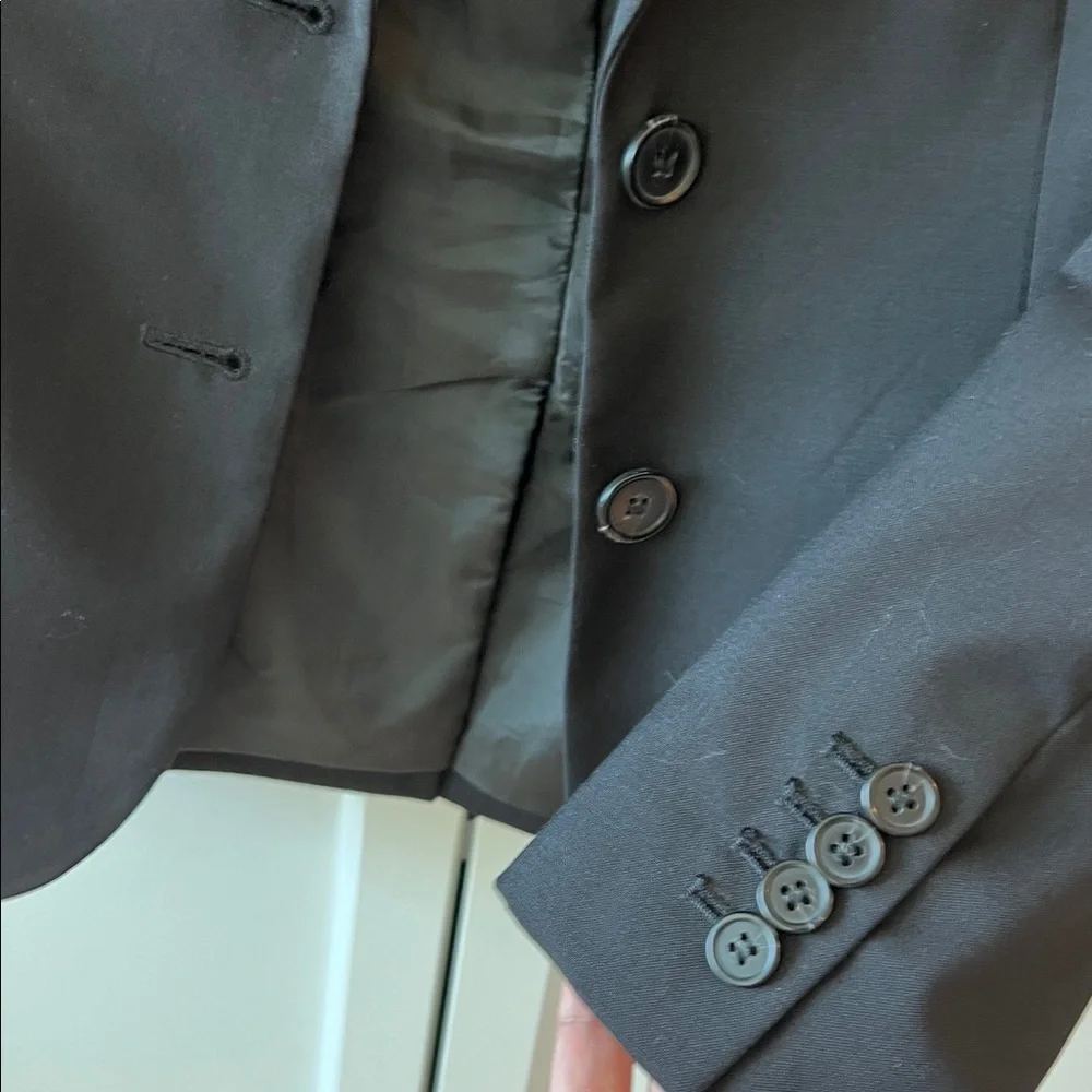 J. Crew Women's Classic Black Suit Jacket Blazer Size 4P - Picture 3 of 8